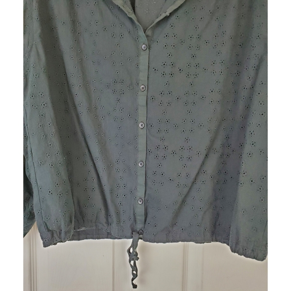 Free people  start align eyelet black  blouse - Picture 10 of 16